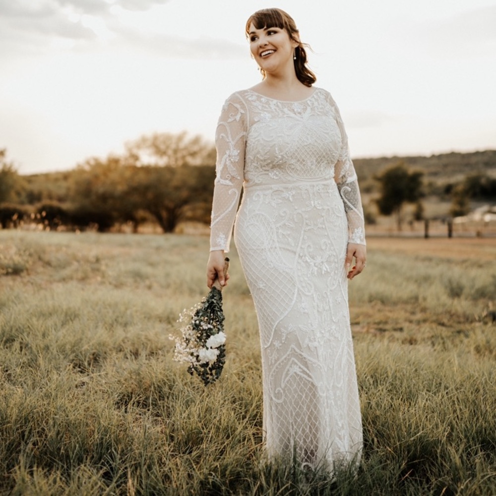 DAVIDS BRIDAL BEADED GOWN